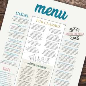 Dovecote winter menu badge