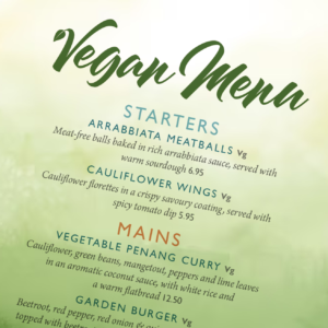 Vegan menu badge