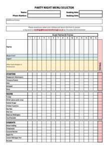Party Night Menu Selector DC pdf
