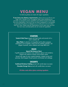 Dovecote Xmas Vegan