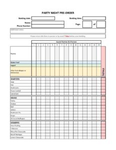 Party Night Menu Selector 2025 pdf
